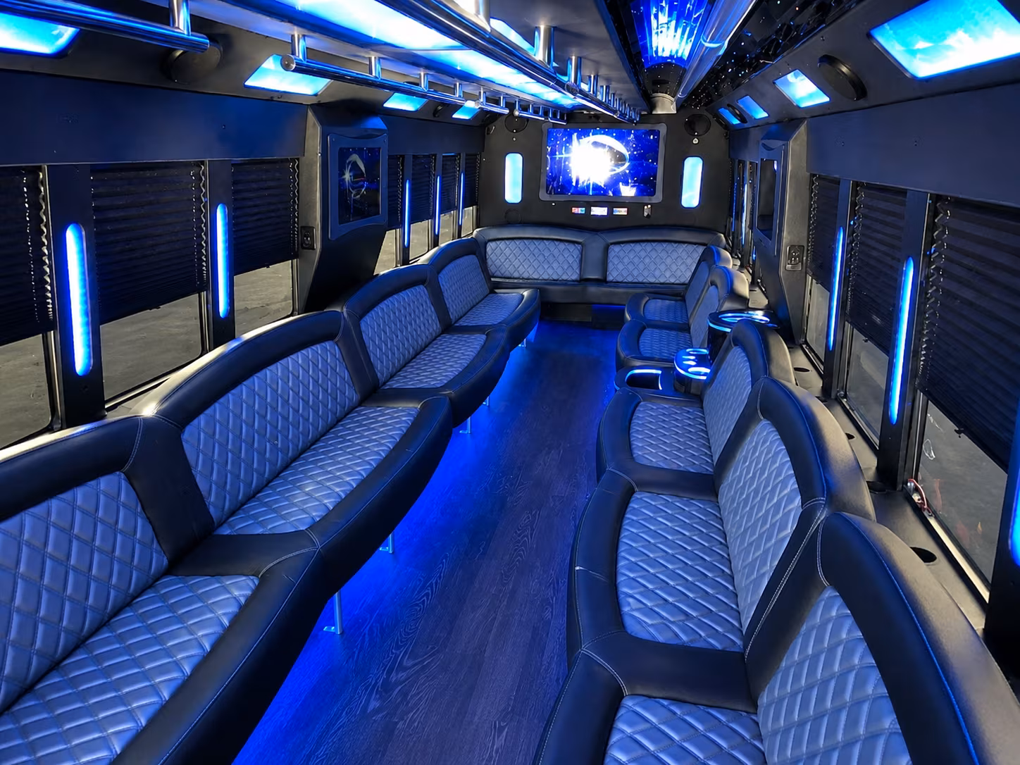 Jacksonville Birthday, Sweet 16, & Quinceañera Transportation party bus exterior