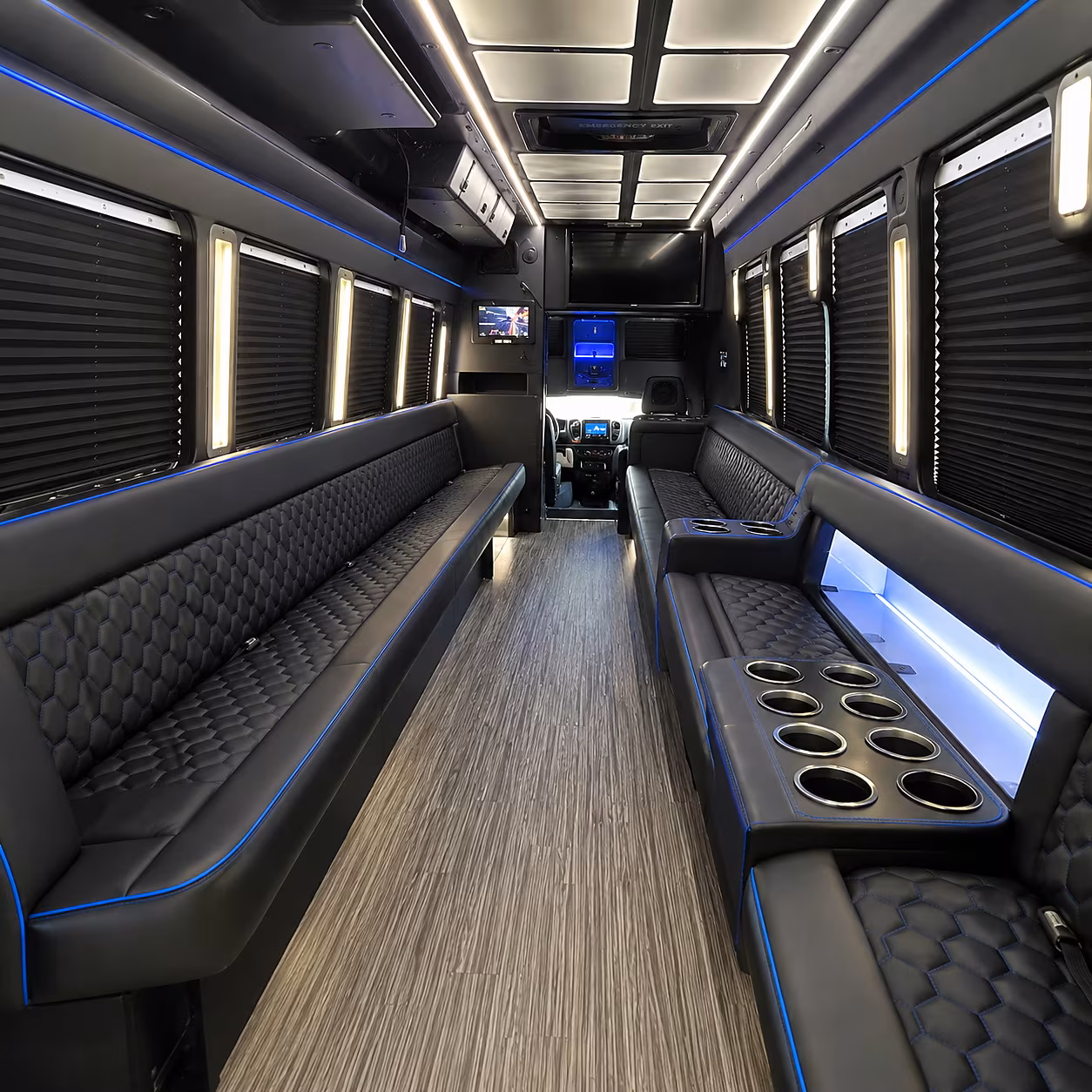 Jacksonville Prom & Homecoming Transportation party bus interior