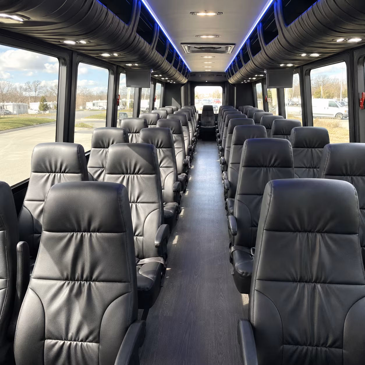 Jacksonville School Event Transportation party bus exterior