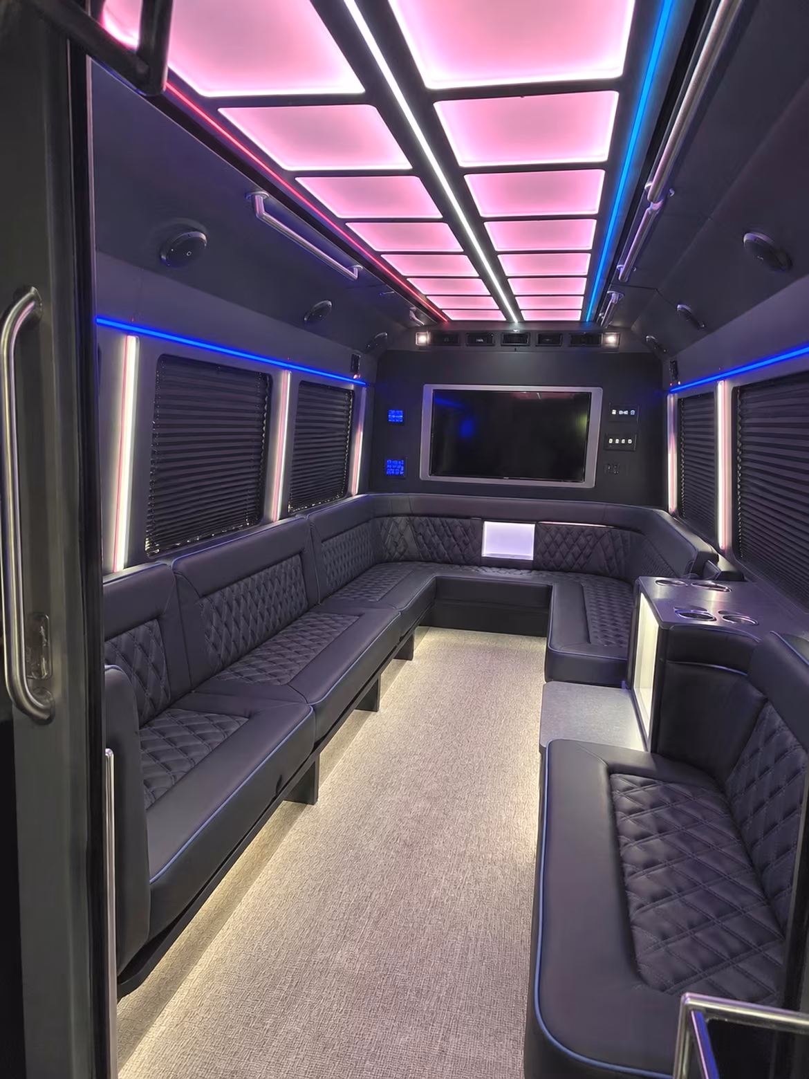 Jacksonville Sporting Event Transportation party bus interior